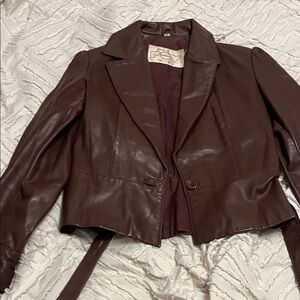 Nordstrom Brown Leather Women's Jacket